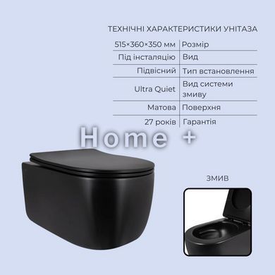 Готовое решение Qtap для ванной комнаты: подвесной унитаз Taurus Ultra Quiet 515x360x350 + комплект инсталляции Standard (круглая SD00057847 фото