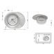 Кухонна мийка Lidz 5745 0,8 мм Micro Decor (LIDZ5745MDEC)