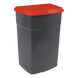 Бак мусорный 90л темно-серый красный