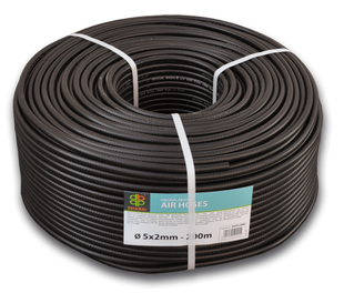Шланг технічний AIR HOSES 5*2 мм, 20 BAR, 18 м &mdash; чорний, AH05*2BK18 1463664744 фото