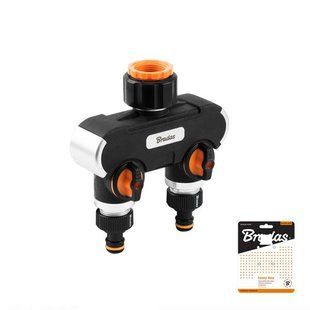Розподільник із 2 кранами, РР 1" до РЗ 3/4", BLACK LINE HEAVY DUTY, ECO-PWB3042 1904771263 фото