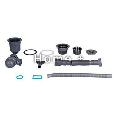 Мийка для кухні інтегрована Lidz Handmade Max 500 H7849BL Brushed Black PVD, 3,0/1,0&nbsp;мм, крило зліва, збільшена чаша SD00055589 фото