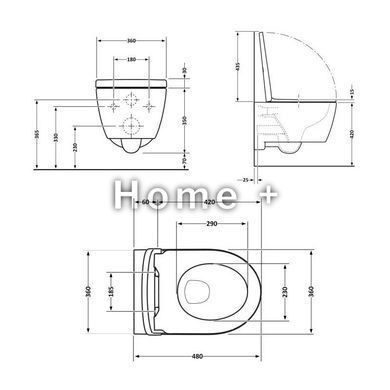 Унитаз подвесной Qtap Jay безободковый Ultra Quiet с сиденьем Soft-close QT07335177W SD00050899 фото