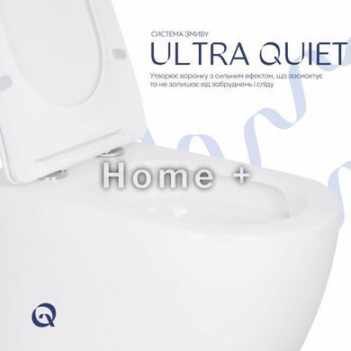 Унітаз підвісний Qtap Robin Ultra Quiet безобідковий із сидінням Soft-close 520x365x365 мм WHITE SD00052888 фото