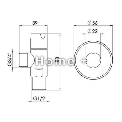 Кран приборный SD Forte 1/2"х3/4" ручка "круг" SF342W1520 2070295497 фото