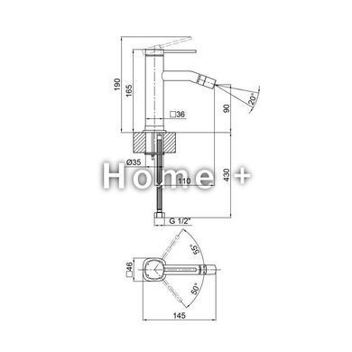 Змішувач для біде Qtap Robin 2060102K чорний SD00047556 фото