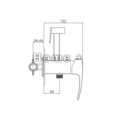 Набір для гігієнічного душу Qtap Swan Cascada прямокутний QTSWA262CRM45567 Chrome SD00051691 фото