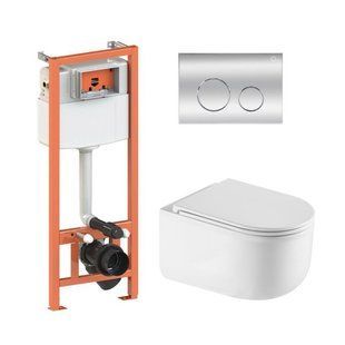 Готове рішення Qtap для ванної кімнати: підвісний унітаз Taurus Ultra Quiet + комплект інсталяції Nest 4 в 1 SD00052276 фото