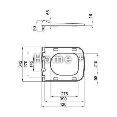 Сидіння для унітаза Qtap (Tern) з мікроліфтом Slim QT99HY2238W SD00046072 фото