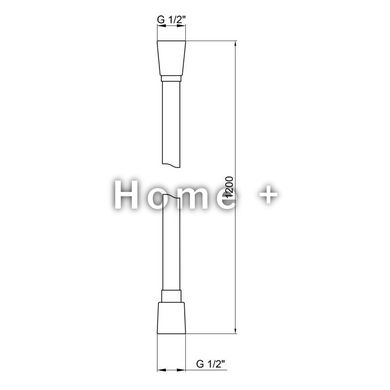 Шланг для душа Qtap Hadice PVC120B 1,2м SD00047465 фото