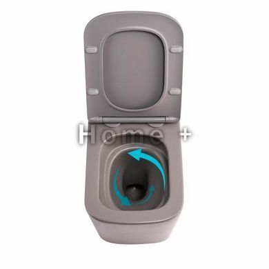 Унітаз підвісний Qtap Tern Ultra Quiet 520&times;345&times;325&nbsp;мм, Stone grey, із сидінням Slim Duroplast/Soft-close/Quick Release SD00055124 фото