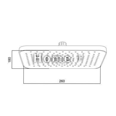 Лійка для верхнього душу Qtap Hlavova 260x180 мм прямокутна QTHLA107CRM45784 Chrome/Black SD00051908 фото