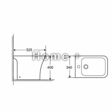 Біде підлогове Qtap Quadro 525&times;340&times;400 мм, White QTPRE29W49124 SD00055248 фото