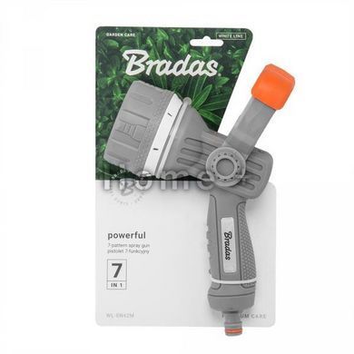 Пистолет для полива Bradas 7-функциональный WHITE LINE POWERFUL, WL-EN42M Польша 1354293451 фото