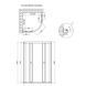 Душевая кабина Lidz Latwa SC80x80.SAT.LOW.GR, стекло тонированное 4 мм без поддона
