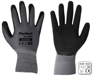 Рукавиці захисні PERFECT GRIP GRAY латекс, розмір 8, RWPGGY8 1354278530 фото