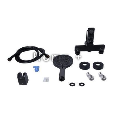 Змішувач для ванни Qtap Taurus (з душовим гарнітуром) QTTAU259BLM45662 Black Matt SD00051786 фото
