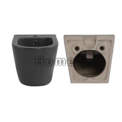 Комплект Qtap Robin Anthracite 3 в 1: унітаз підвісний Ultra Quiet + біде підвісне + раковина накладна QTROBAN49157 SD00055281 фото