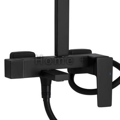 Душевая система для ванны Gemini, Matt Black (k35) на три потребителя (с изливом) QT51103KNG Qtap SD00049592 фото
