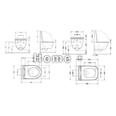 Комплект Унитаз подвесной Jay Ultra Quiet QT07335177W 485х360х320 + Tern Ultra Quiet QT17332303ASW SD00054048 фото