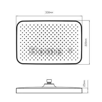 Лійка для верхнього душу Qtap Hlavova 330x330 мм прямокутна QTHLA107CRM45944 Chrome SD00052068 фото
