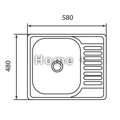 Кухонна мийка Brinex 5848 0,8 мм Micro Decor (BRIN5848MDEC08) SD00054090 фото