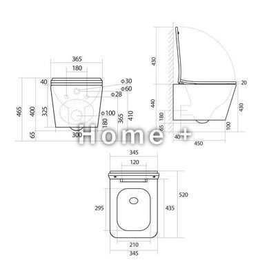 Унитаз подвесной Qtap Tern Ultra Quiet 520&times;345&times;325&nbsp;мм, Marble, с сиденьем Slim Duroplast / Soft-close / Quick Release SD00055126 фото