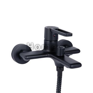 Змішувач для ванни Qtap Taurus (з душовим гарнітуром) QTTAU259BLM45662 Black Matt SD00051786 фото