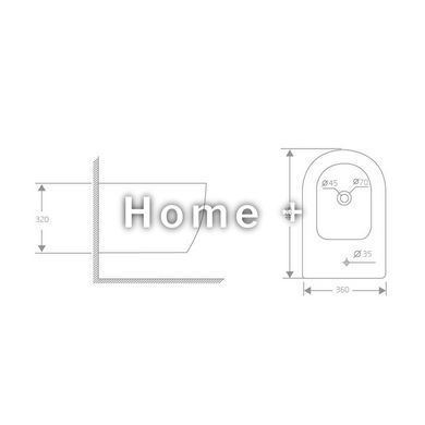Биде подвесное Qtap Jay 485х360х320 мм White SD00054233 фото
