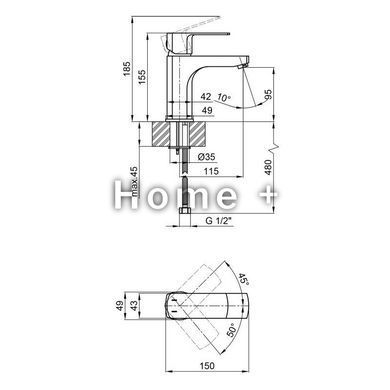 Смеситель для раковины Qtap Lipno 1023101CB SD00042257 фото