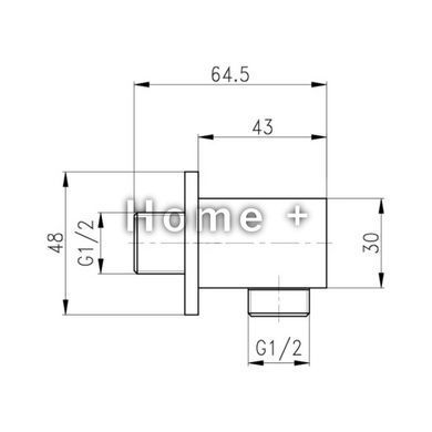 Акційний набір Qtap 1+1=3: Під'єднання для шланга Spojeni Chrome, прямокутне QTCRMB130 SD00056275 фото