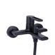 Змішувач для ванни Qtap Taurus (з душовим гарнітуром) QTTAU259BLM45662 Black Matt