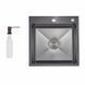 Lidz Handmade H5050HB Мойка для кухни интегрированная Decor Black PVD Honeycomb 2,5/0,5 мм LDH5050BDECPVD48369