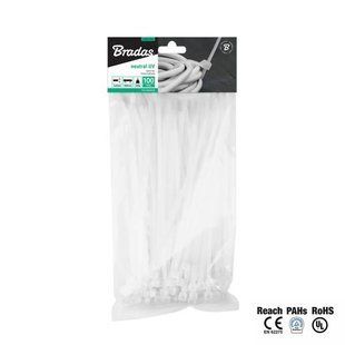 Стяжки кабельні пластикові, білі, NEUTRAL, 7,6*350 мм, TS1176350N 1354278227 фото