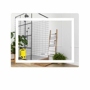 Дзеркало Lidz Kubis (KU2) 800х600 з годинником, з LED-підсвіткою Touch, з антизапотіванням, з димером, рег. яскравості LDKU800600C SD00055405 фото