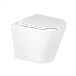 Підлоговий унітаз Qtap Swan безобідковий із сидінням Soft-close QT16223178W SD00045432 фото