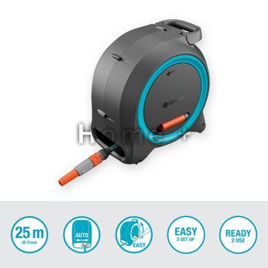 Котушка Gardena Dual Hose Box настінна та наземна 11 мм 25 м 18695-28.000.00 фото