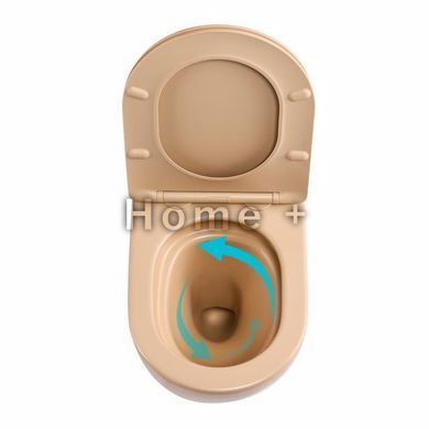 Унітаз підвісний Qtap Robin Ultra Quiet 520&times;365&times;340&nbsp;мм Beige, із сидінням Slim Duroplast/Soft-close/Quick Release SD00055121 фото