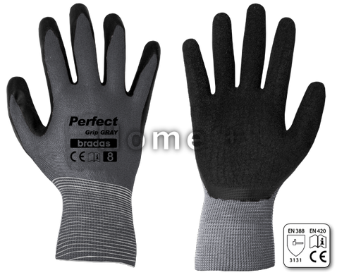 Перчатки защитные PERFECT GRIP GRAY латекс, размер 9, RWPGGY9