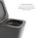 Комплект Qtap Tern Anthracite 3 в 1: унітаз підвісний Ultra Quiet + біде підвісне + раковина накладна QTTERAN49161