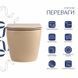 Унітаз підвісний Qtap Robin Ultra Quiet 520&times;365&times;340&nbsp;мм Beige, із сидінням Slim Duroplast/Soft-close/Quick Release