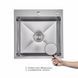 Lidz Handmade H5050H Мойка для кухни интегрированная Decor Honeycomb 2,5/0,5 мм LDH5050DEC48365