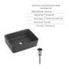Комплект Qtap Tern Anthracite 3 в 1: унітаз підвісний Ultra Quiet + біде підвісне + раковина накладна QTTERAN49161