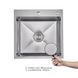 Комплект Lidz Handmade H5050H Мийка для кухні інтегрована Decor Honeycomb у комплекті з дозатором + Lidz K01G Кошик для