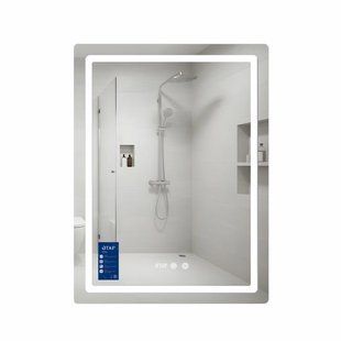 Дзеркало Qtap Mideya (MI2) 600х800 з годинником, з LED-підсвіткою Touch, з антизапотіванням, димером, регумр. яскравості QTMID6008 SD00055391 фото