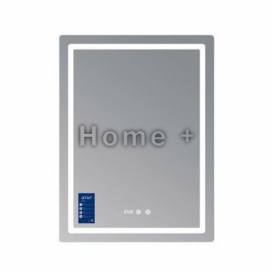 Дзеркало Qtap Mideya (MI2) 600х800 з годинником, з LED-підсвіткою Touch, з антизапотіванням, димером, регумр. яскравості QTMID6008 SD00055391 фото