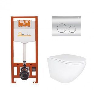 Готове рішення Qtap для ванної кімнати: підвісний унітаз Robin Ultra Quiet + комплект інсталяції Nest 4 в 1 SD00051270 фото