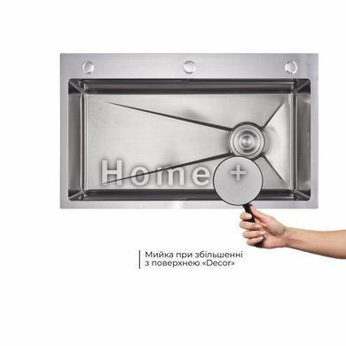 Lidz Handmade H7545 Мийка для кухні інтегрована Decor Honeycomb 3,0/1,0 мм LDH7545DEC48372 SD00054496 фото