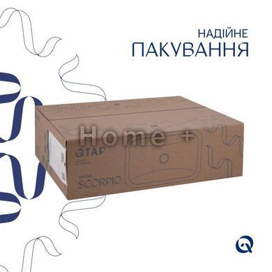 Комплект Qtap Scorpio: Раковина врізна прямокутна 500х380х145 мм White + Донний клапан PU02 SD00053414 фото
