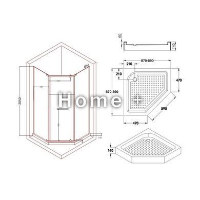 Душевая кабина Lidz Dozorca SC90x90.CRM.LOW.TR, стекло прозрачное 6 мм SD00039823 фото
